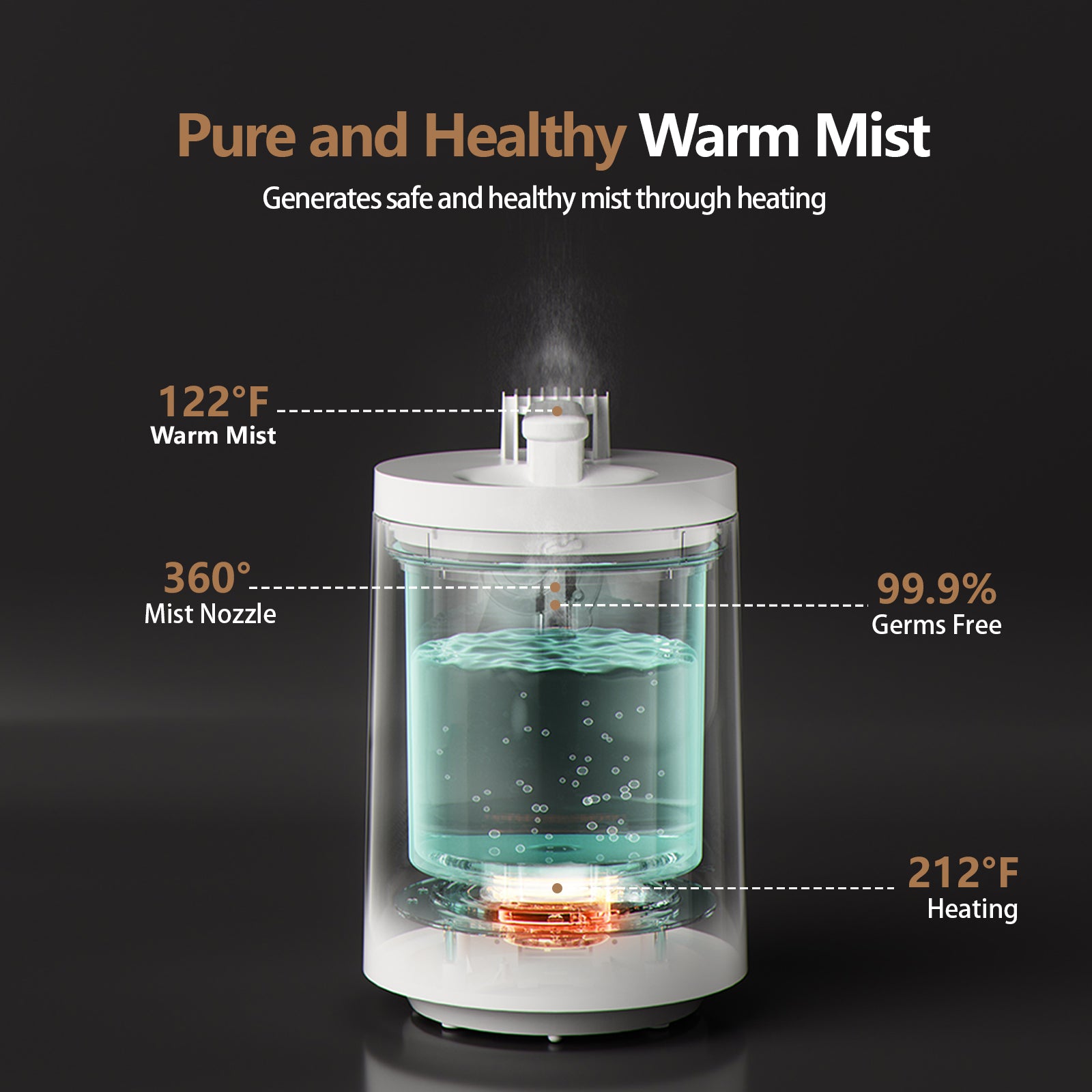 Humidificateur à vapeur 3L pour la chambre