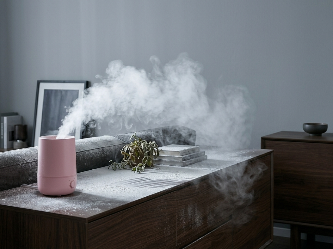 Hard-Water Humidifier Disaster: White Dust, Air Quality &amp; Your Lungs