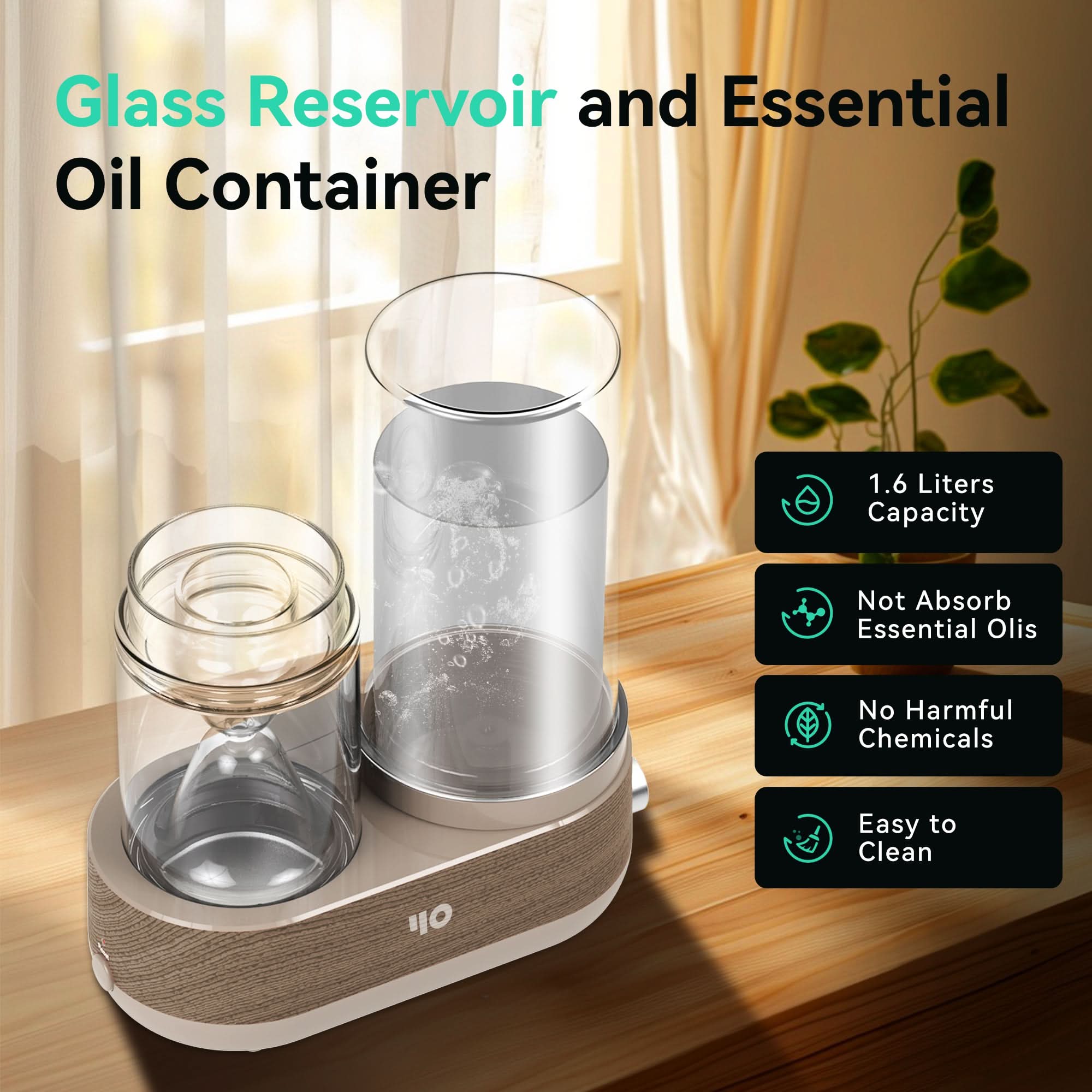Y&O Steam Aroma - Glass Steam Essential Oil Diffuser - Y&O